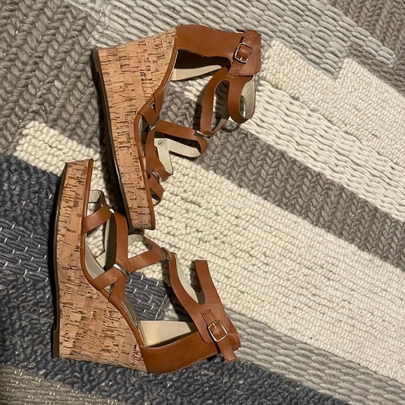 Shoes - Brown Cork Wedges